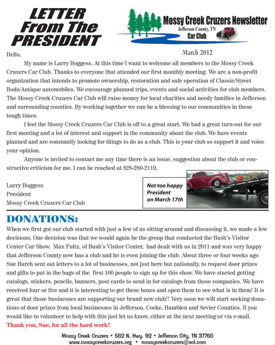 March 2012 Newsletter Page 4