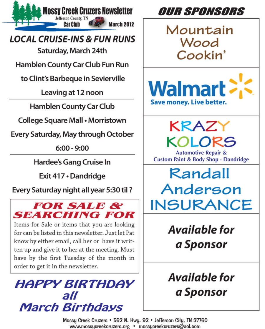 March 2012 Newsletter Page 5