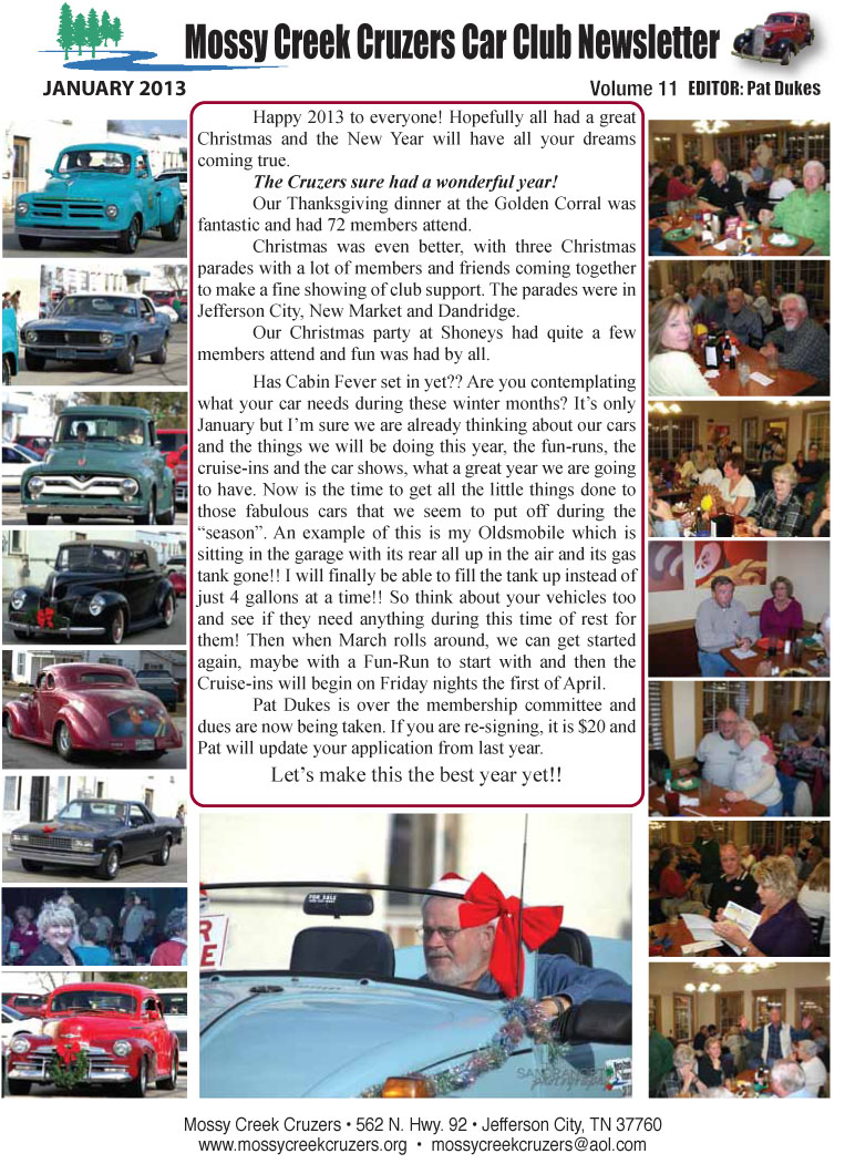 January 2013 Newsletter Page 1