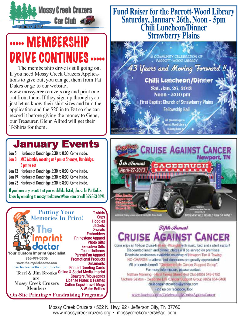 January 2013 Newsletter Page 5