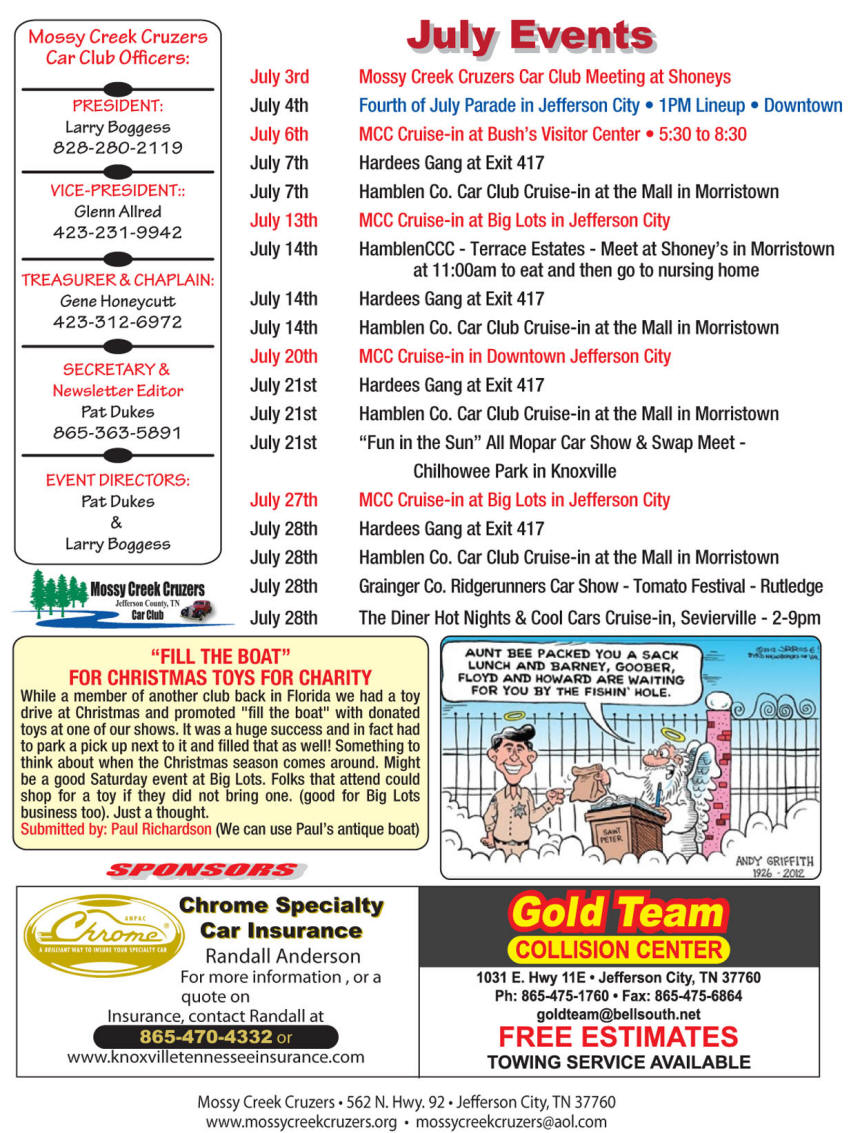 July 2012 Newsletter Page 3