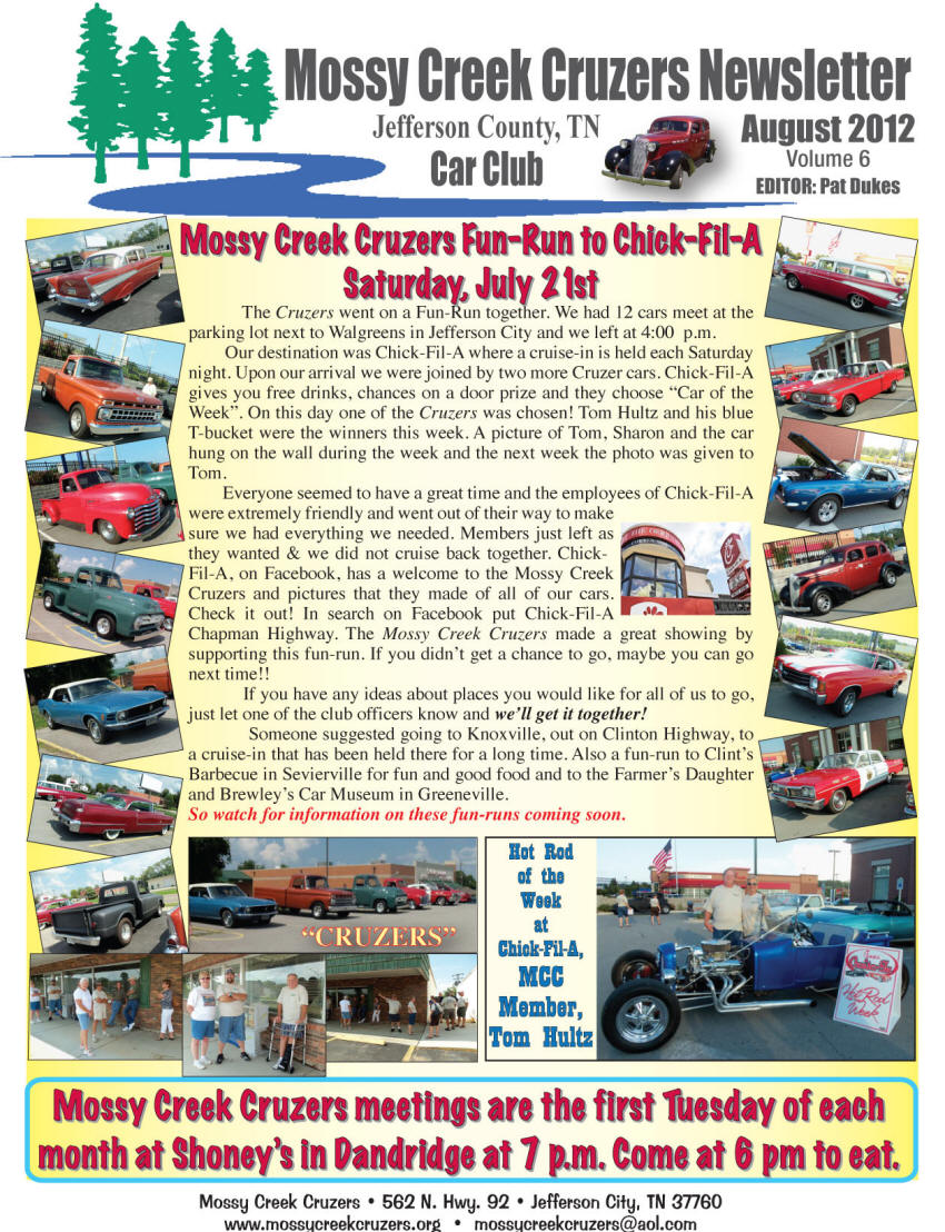 August 2012 Newsletter Page 1