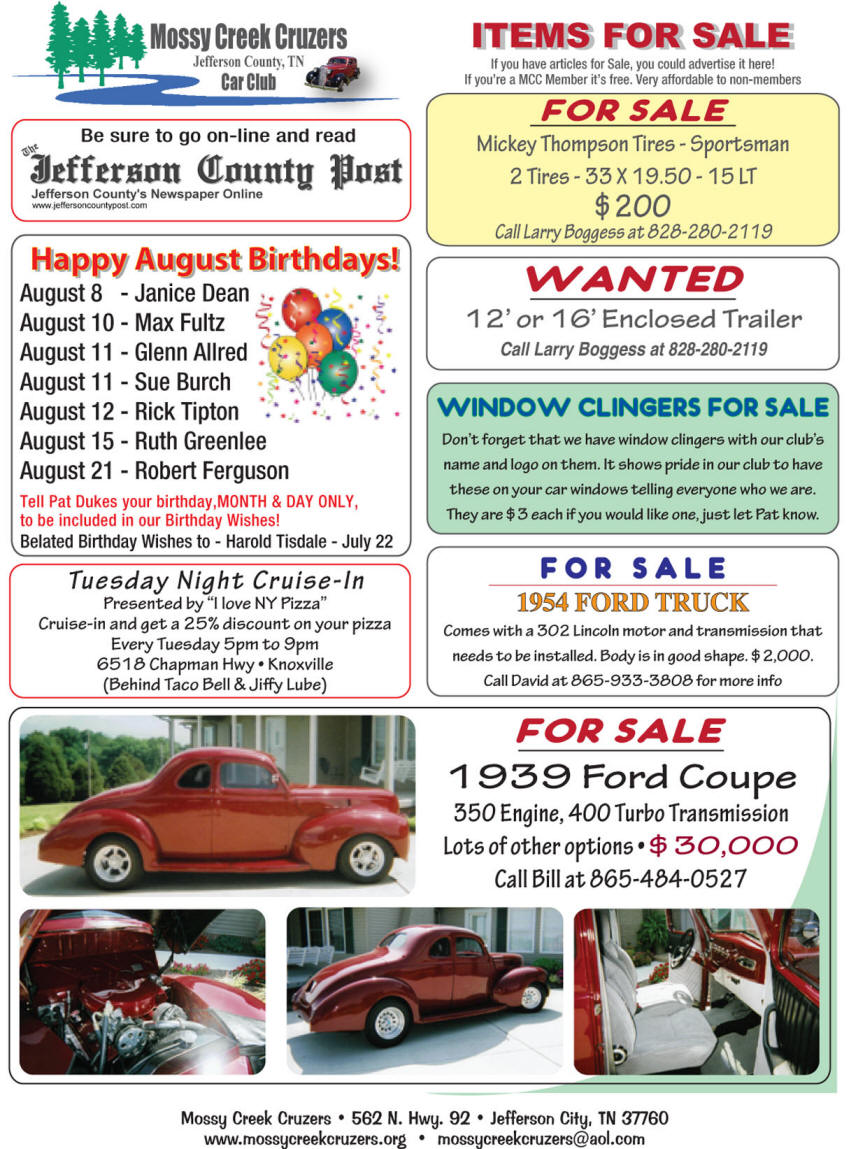 August 2012 Newsletter Page 6