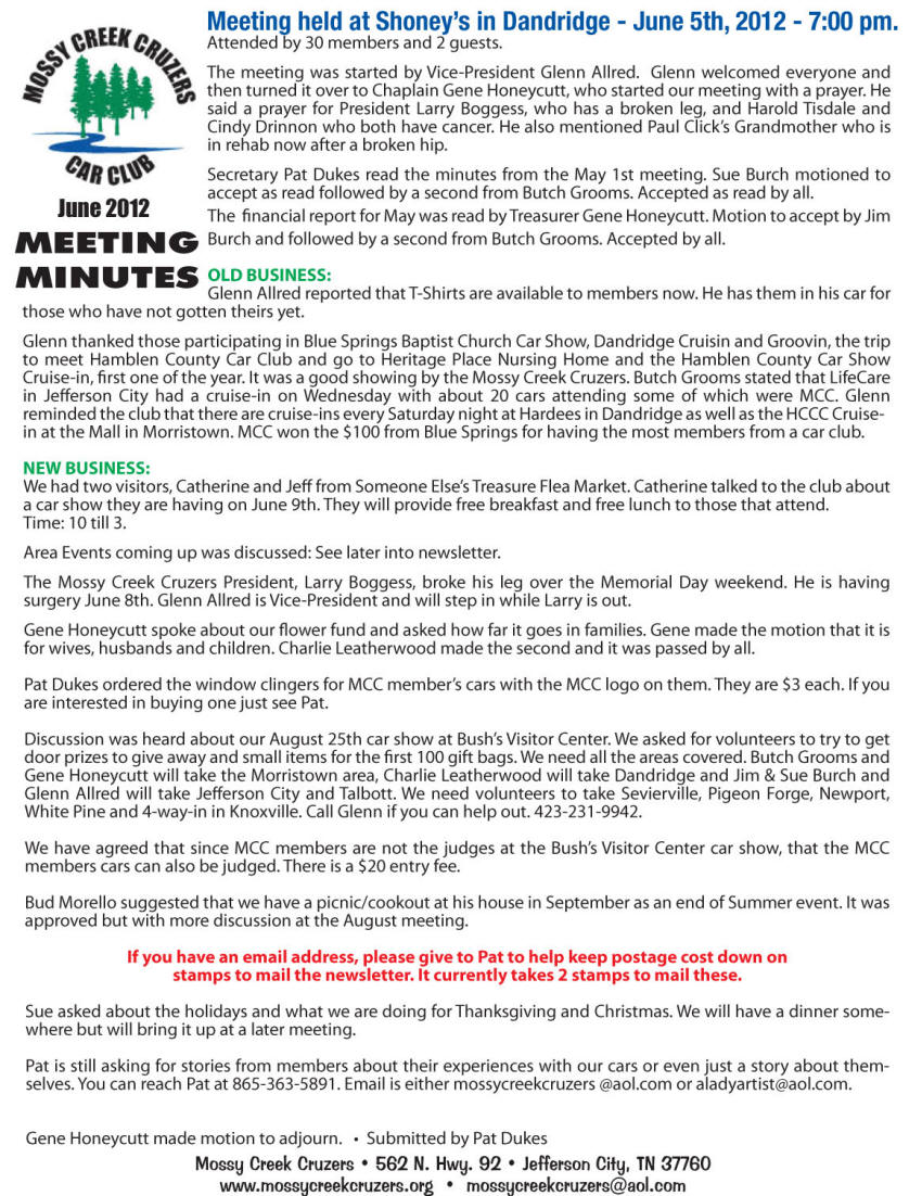 June 2012 Newsletter Page 3