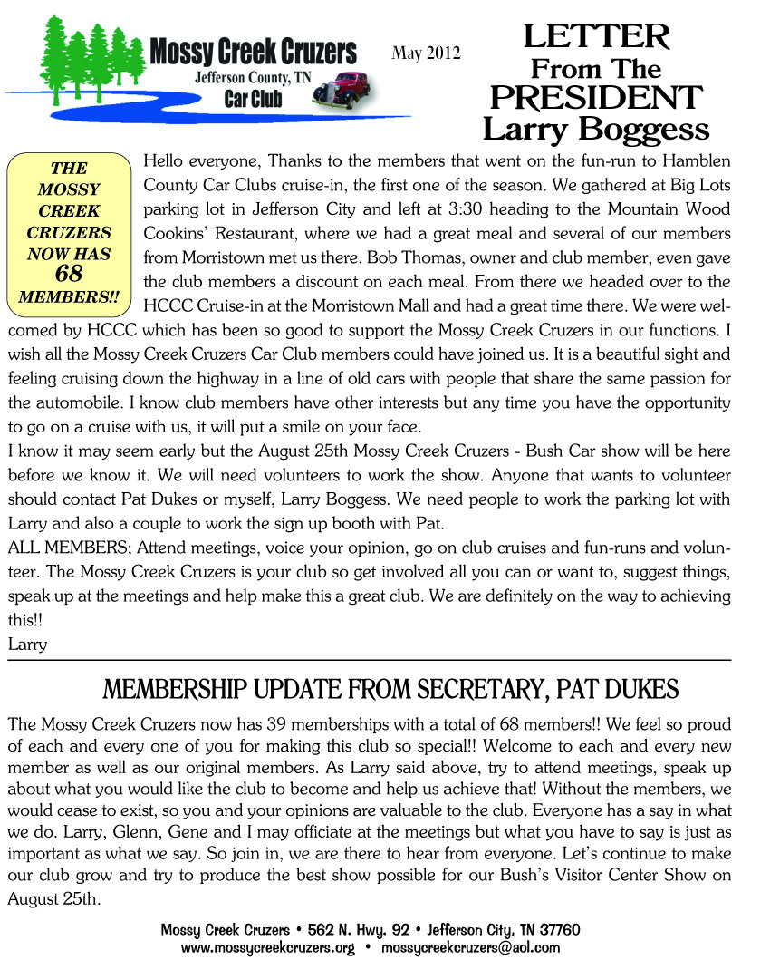 May 2012 Newsletter Page 3