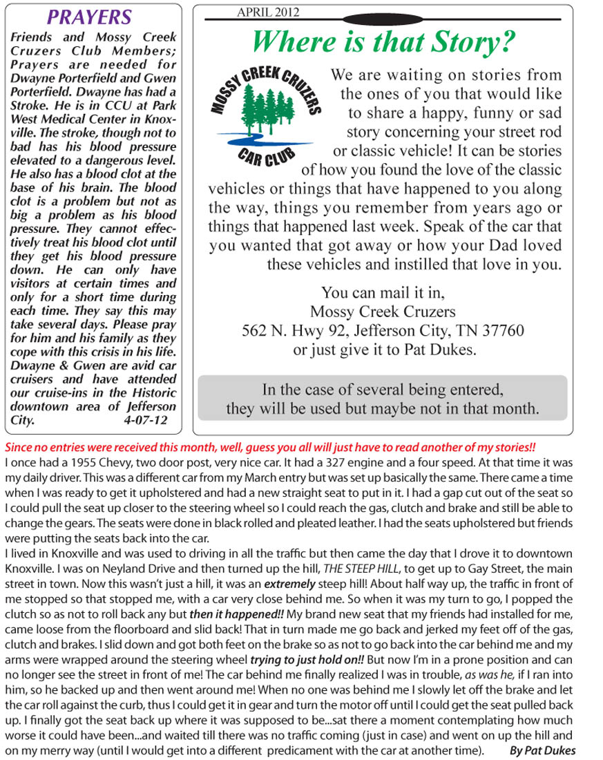 April 2012 Newsletter Page 7